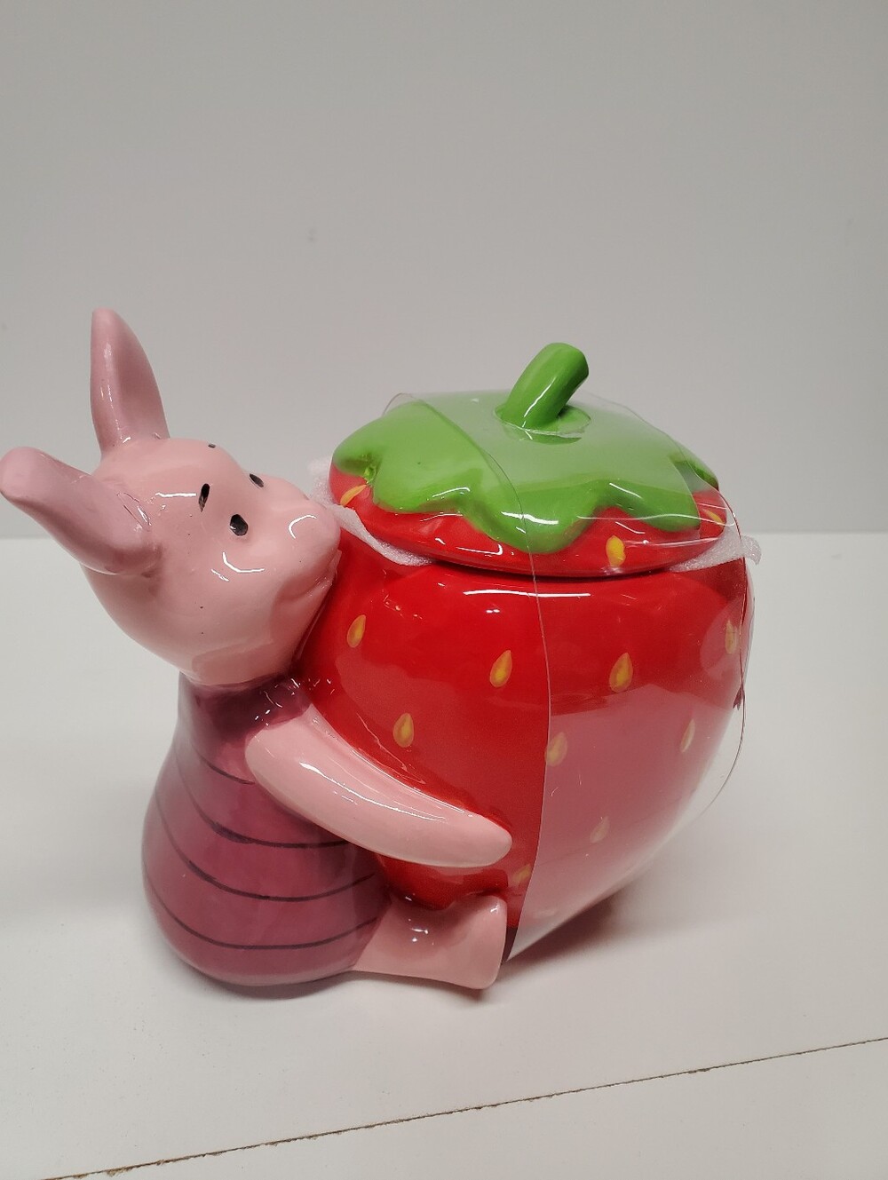 winnie the pooh Sculpted ceramic Disney Piglet strawberry mug #kitchen #cute